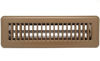 Picture of 3" X 10" Floor Register with Louvered Design - Fixed Blades Return Supply Air Grill - with Damper & Lever - Brown