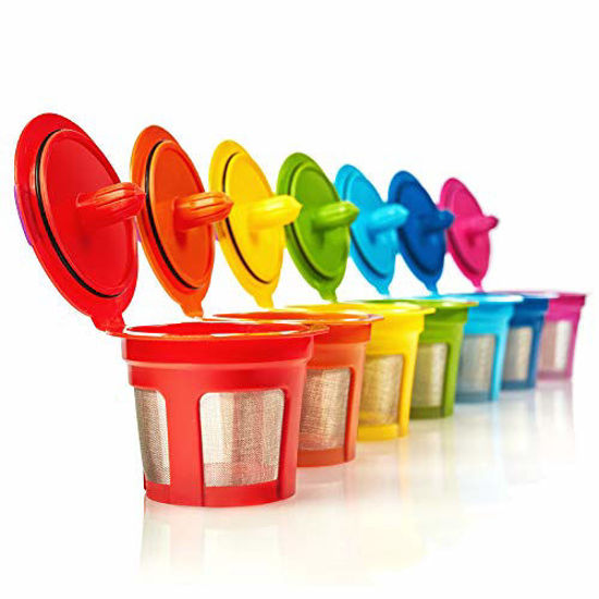 GetUSCart GoodCups 7 Reusable Rainbow Colors K Cups Refillable