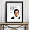 Picture of Ruth Bader Ginsburg Wall Art - RBG Famous Quote Motivational Dictionary Home Decor, Room Decoration for Office, Bedroom - Inspirational Gift for Women, Attorney, Lawyer, Liberal Feminist