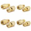 Picture of ALLiSHOP SMA Connectors kit 18 Type SMA RP-SMA Adapter Plug and Jack Straight and 90° SMA Connector Goldplated Brass RF Coax Connectivity Set for FPV Antennas Radio Baofeng Yaesu IP Camera Project