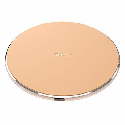 Picture of TOZO W1 Wireless Charger Thin Aviation Aluminum Computer Numerical Control Technology Fast Charging Pad Khaki (NO AC Adapter)