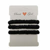 Picture of MAXFEEL 100% Pure Muberry Silk Hair Scrunchie Small Silk Scrunchy Skinny Hair Ties for Breakage Prevention Black 3 Pack