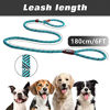 Picture of PetiFine 6 FT Slip Lead Dog Leash, Full Reflective Dog Training Leash, Heavy Duty Adjustable Pet Nylon Slip Rope Lead for Small Medium Large Dogs(Blue)