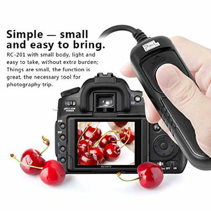 Picture of Remote Shutter Release Cable for Canon, Pixel RC-201 Shutter Release Cord for Canon Pentax Contax Sigma Cameras Replaces Canon RS-60E3