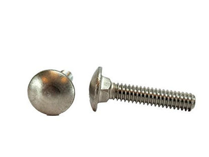 Picture of Stainless 1/4-20 x 1-1/4" Carriage Bolt (3/4" to 5" Lengths Available in Listing), 18-8 Stainless Steel,50 Pieces (1/4-20x1-1/4)
