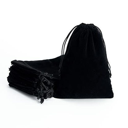 Picture of Tendwarm 20 Pcs 5x7 Inches Velvet Drawstring Bags Jewelry Pouches Candy Bags Christmas Wedding Favors
