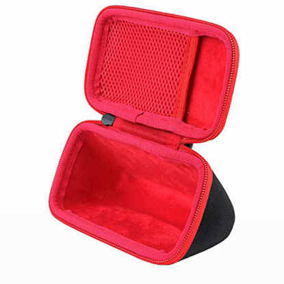 Picture of co2CREA Hard Travel Case Replacement for OontZ Angle 3 Bluetooth Portable Speaker (Black Case + Inside Red)