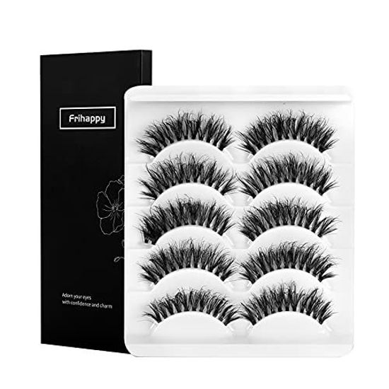 Picture of False Eyelashes Dramatic Fluffy Look Lashes 5 Pairs Soft Faux Mink Lashes 3D 7D Volume Fake Eyelashes Packs DM17