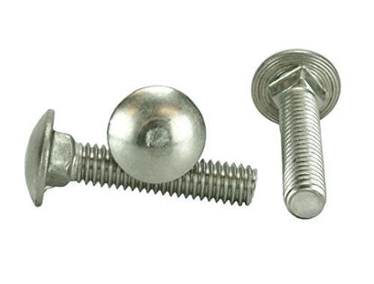 Picture of Stainless 5/16-18 x 1-1/4" Carriage Bolt (1" to 5" Lengths Available in Listing), 18-8 Stainless Steel,25 Pieces (5/16-18x1-1/4)