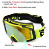 Picture of Motocross Goggles Dirtbike ATV Motorcycle Anti-UV Motorbike Ski Goggles Anti-Slip Strap Nose Cover Fit Glasses & Helmet
