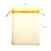 Picture of KUPOO Pack of 50PCS 8x12 Inch Organza Drawstring Gift Bag Pouch Wrap for Party/Game/Wedding (Gold)