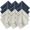 Picture of MR.SIGA Premium Microfiber Cleaning Cloths for Lens, Eyeglasses, Screens, Tablets, Glasses, 12 Pack, 6 x 7 inches (15 x 18 cm), Navy/Gray