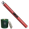 Picture of SUPRUS Candle Lighter Arc USB Lighter Electric Lighter with Upgraded LED Battery Display Safety Switch Rechargeable Flameless Plasma Windproof Portable for Cooking Camping BBQs (1, Red)