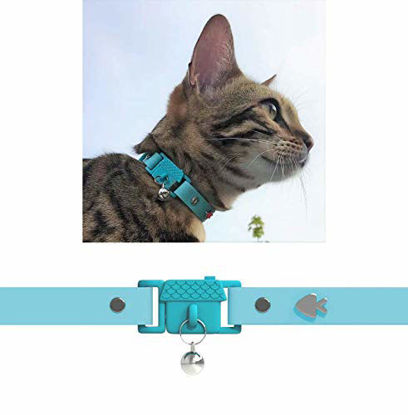 Picture of KITTYRAMA Aqua Cat Collar. Breakaway. Vet Approved. As Seen in Vogue. Other Styles Available