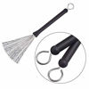 Picture of 1 Pair Drum Brushes Retractable Drum Wire Brushes Drum Sticks Brush with Comfortable Aluminum Handles, Perfect Gift for Drummer Playing, Beginner Practicing, Youth Rock Bands, Students, Adults (Black)