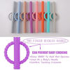 Picture of 4 Pack Handle Hollow Teethers Tubes (6.8'' Long) Teething Toys for Babies 0-6 Months - BPA Free
