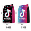 Picture of 12PCS Tik Tok Party Favor Bags - Short Video/Music/Karaoke/Social Media/Rock-Troll Birthday Party Supplies Favors Decorations Gift Bags