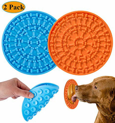 Dog Crate Lick Pads Slow Feeder Lake Blue 2pcs