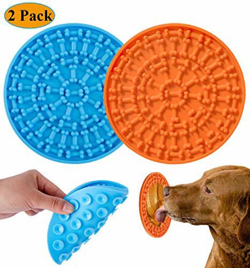 Silicone licking pad Pet Dog Lick Pad Bath Peanut Butter Slow