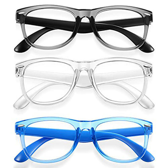 Blue Light Blocking Glasses - Women/Men 3Pack Computer Reading Gaming Anti  Eyestrain Blue Light Glasses Non Prescription