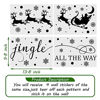 Picture of 4 Sheets Christmas Santa Claus Elk Decals Wall Stickers Christmas Jingle All The Way Wall Decals Christmas Santa Reindeer Snowflake Wall Stickers for Wall Window Decor Christmas New Year Supply
