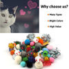 Picture of PietyPet 60 Packs Cat Toys Balls Set Spiral Springs Assorted, Kitten Ball Toys Assortments, Sparkle Ball, Cat Mouse Toy, Cat Crinkle Balls, Cat Springs, Furry Cat Toys Balls Soft Pom Pom Balls