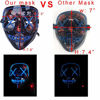 Picture of ZOY Scary LED Mask Halloween Costume Light up Mask Cosplay EL Wire Mask Glowing mask (Green and red)