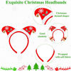 Picture of ADXCO 9 Pack Christmas Headbands Assorted Christmas Head Boppers Elastic Reindeer Antler Santa Elves Bow Headband for Christmas Party Accessoriess