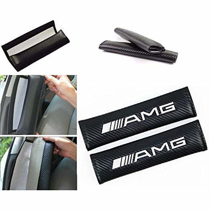 Picture of Wall Stickz car Sales Fit Mercedes-Benz Car Seat Belts Covers Padding Carbon Fiber Leather Belt Shoulder Sleeve(2 Pcs)
