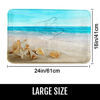 Picture of Britimes Beach Sea Shell Bath Mats for Bathroom, Bathroom Mats Rugs No Silp, Washable Cover Floor Rug Carpets Floor Mat Bathroom Decorations 16x24 Inches for Kitchen Bedroom Indoor