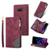 Picture of UEEBAI Wallet Case for Samsung Galaxy S10, Vintage Premium PU Leather Cover Flip Case with Card Slots Magnetic Closure Zipper Pocket Kickstand Handbag with Hand Strap - Wine Red