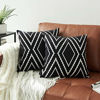 Picture of Nestinco Set of 2 Black Pillow Covers 20 x 20 inches Boho Aztec Polyester Blend Square Decorative Throw Pillow Covers for Sofa Couch Bed Decor