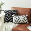 Picture of Nestinco Set of 2 Black Pillow Covers 20 x 20 inches Boho Aztec Polyester Blend Square Decorative Throw Pillow Covers for Sofa Couch Bed Decor