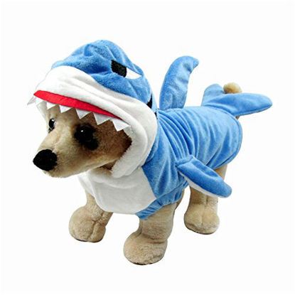 Picture of WORDERFUL Dog Shark Coat Pet Winter Costume Holiday Coat Hoodie for Cats and Dogs (S)