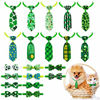 Picture of 20 Pieces St. Patrick's Day Dog Ties Set Shamrock Cat Bow Ties Irish Festival Dog Neckties with Adjustable Collar Pet Costume Cute Cat Neck Decorations Irish Clover Dogs Collar