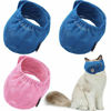 Picture of Weewooday 3 Pieces Cat Muzzles Breathable Mesh Muzzles Cat Grooming Restraint Bags with Muzzle Anti Bite Anti Meow for Prevent Cats from Biting (Blue, Pink)