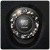 Picture of Blinglife Car Engine Start Stop Ignition Button Logo Sticker, Shiny Crystal Rhinestone Cover Protection Ring, Bling Car Accessories for Wowen (Black gem)
