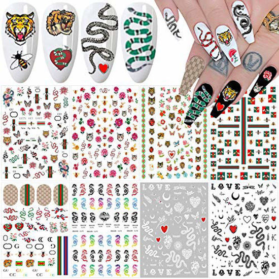 12 Sheet 3D Nail Art Stickers Decals 3D Nail Art Mix Patterns Various  Design