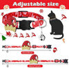 Picture of 8 Pieces Christmas Cat Collar Adjustable Kitten Christmas Collar Cat Breakaway Collars with with Removable Santa Claus Christmas Tree Snowman Stocking Charm and Bell for Cat Christmas Party, 8 Styles