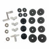 Picture of 23 Pieces) Cymbal Replacement Accessories, Cymbal Felts Hi-Hat Clutch Felt Hi Hat Cup, Felt Cymbal Sleeves with Base Wing Nuts, Washer, Sleeves and Base Wing Nuts Replacement for Drum Set