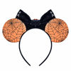 Picture of Mouse Ears Halloween Headbands Sequin Bow Glitter Party Decoration for Girls,Women,Adult Pumpkin Black