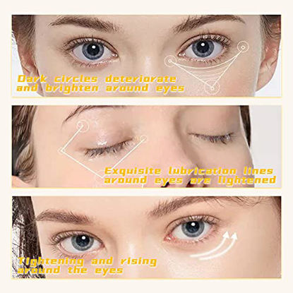 Picture of Adofect Collagen Gold Powder Eye Mask 30 Pairs Under Eye Gel Pads, Hyaluronic Acid Under Eye Mask Gel Patches for Puffy Eye Reducing Dark Circles, Eye Bags, Wrinkle, Refresh Your Eyes, Gold
