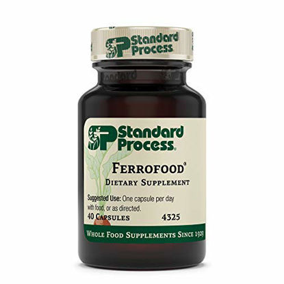 Picture of Standard Process Ferrofood - Whole Food Antioxidant, Healthy Blood and Hemoglobin with Cyanocobalamin, Acerola, Shiitake, Rice Bran, Organic Carrot, Alfalfa, Spanish Moss - 40 Capsules