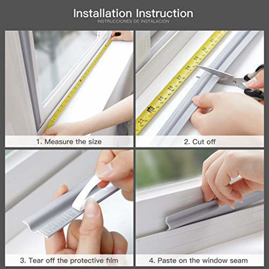 GetUSCart- 2 Packs Draft Stopper Sweep, MOPMS Door Weatherproofing ...
