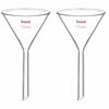 Picture of StonyLab 2-Pack Glass Heavy Wall Funnel Borosilicate Glass Funnel, Short Stem 75mm Diameter, 75mm Stem Length