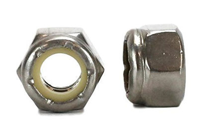 Picture of Chenango Supply Co, Inc. 18-8 USS 3/8-16 Stainless Nylon Insert Lock Nuts Qty 50 Pieces (3/8-16 NYLOCK)