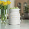 Picture of CANDLE WARMERS ETC. Illumination Fragrance Warmer- Light-Up Warmer for Warming Scented Candle Wax Melts and Tarts or Fragrance Oils to Freshen Room, White Farmhouse