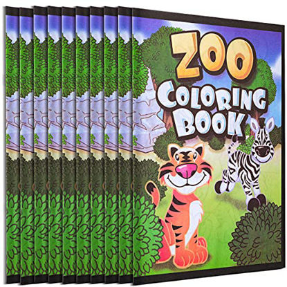 Picture of Zoo Animal Coloring Books - Bulk Pack of 24, 9"x11" Animal Party Favor Books for Kids with Jungle Safari Animals and Activity Sheets for Goodie Bags, Classrooms and Themed Birthday Supplies