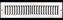 Picture of 4" X 12" Toe Space Grille - HVAC Vent Cover [Outer Dimensions: 5.5 X 13.5] - White