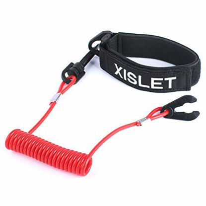 Picture of Xislet Lanyard Switch Compatible with Yamaha Jet Ski Waverunner VX Cruiser FX Engine Safety Stop Tether Replace EW2-68348-00-00 Aftermarket 6K8-82556-00-00